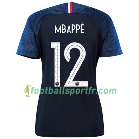 Tenue France Mbappe 12 Féminine Domicile Coupe du monde 2018 Maillot de Foot